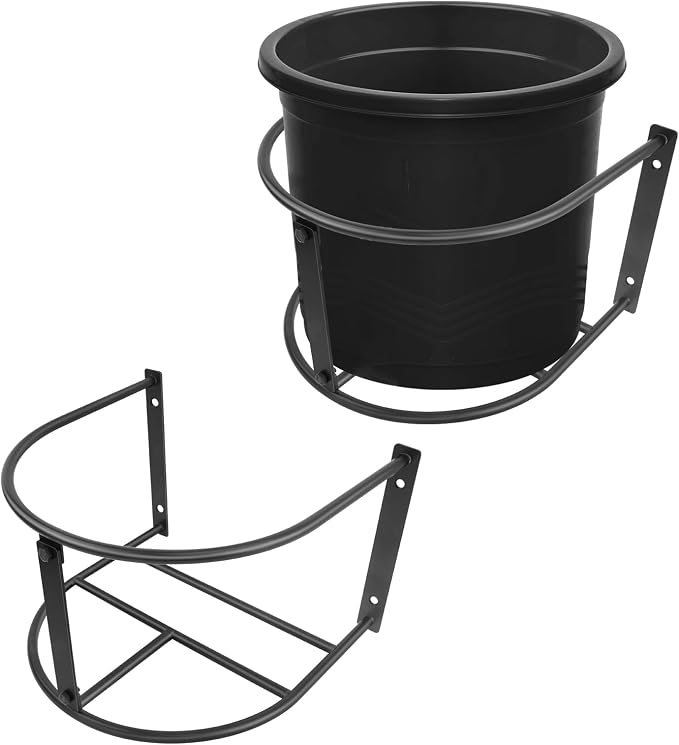 2 Pack Bucket Holder,5 Gallon Water and Feed Bucket Holder Wall Mounted Hanger for Horse,Goat,Sheep and Other Livestock,14.5x13.6x9.2 Inch