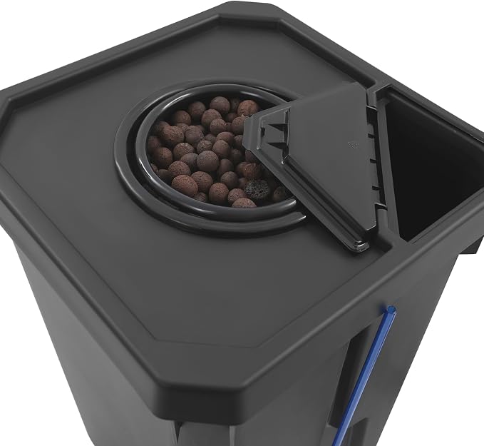 Hydroponic Growing Bucket Kit, Recirculating Hydroponics Growing System Drip Garden System with 2 Hydroponics Growing Buckets & Air Pump, Deep Water Culture Drip Irrigation Garden System