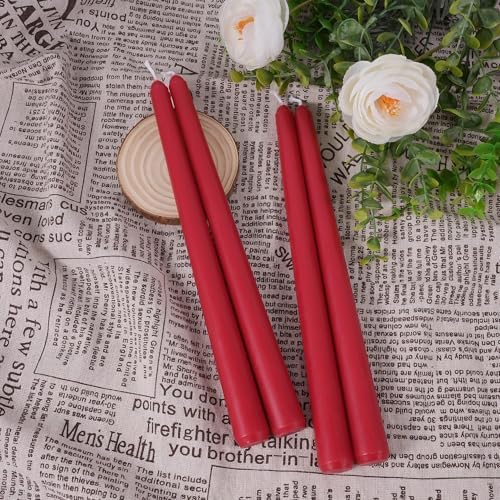 Viyffo Taper Candles, 10 Inch, 12 Pack, Winter Berry – Unscented - Image 3