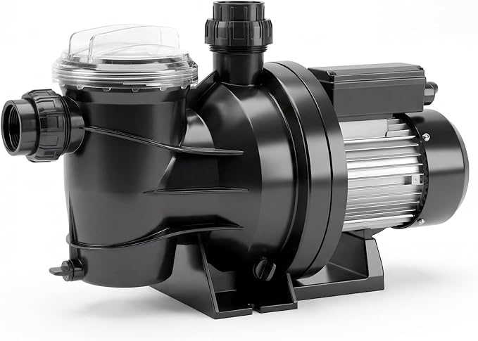 In/Above Ground Pool Pump High Flow Self Primming Swimming Pool Pump, 115V High Efficiency Pump for Above Ground Pools Pond Hot Tubs Spas, 7FT Power Cord, Quiet Operation (1.6 HP, 6075 GPH)