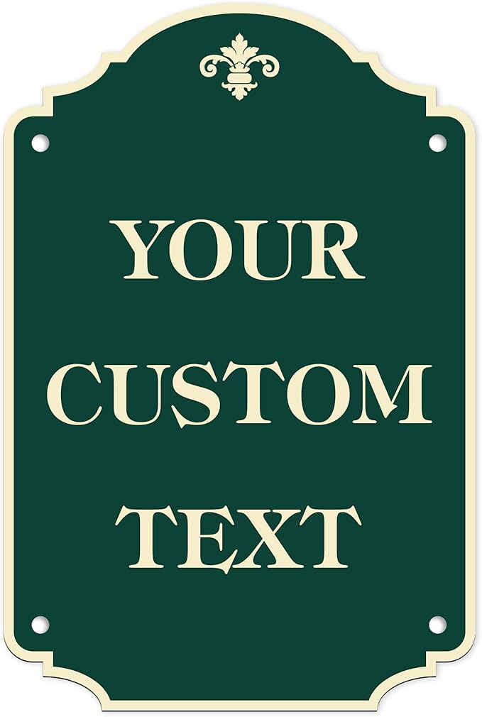 Custom Sign, Customized for Outdoor/Indoor Use, Personalized Designer Style Sign, 8x12 Inch, 24 Colors, Rust-Free Thick AlumaBond - Made by: My Sign Center, USA (Florolex II - Flood)