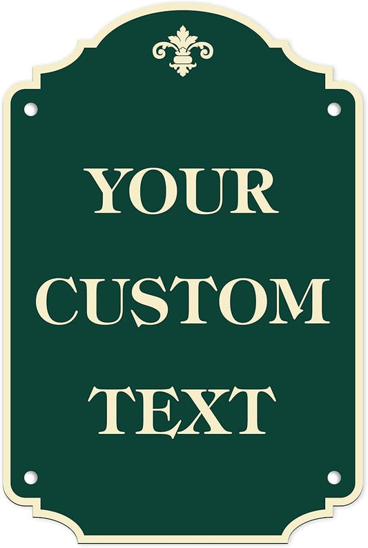 Custom Sign, Customized for Outdoor/Indoor Use, Personalized Designer Style Sign, 8x12 Inch, 24 Colors, Rust-Free Thick AlumaBond - Made by: My Sign Center, USA (Florolex II - Flood)