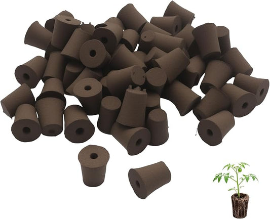 60Pack Grow Sponges, Seed Starter Plugs for Seeds and Cuttings, Suitable for Hydroponic Systems and Soil Cultivation for Indoor and Outdoor Plant Rooting Herbs Vegetables Cultivation Planting Sponges