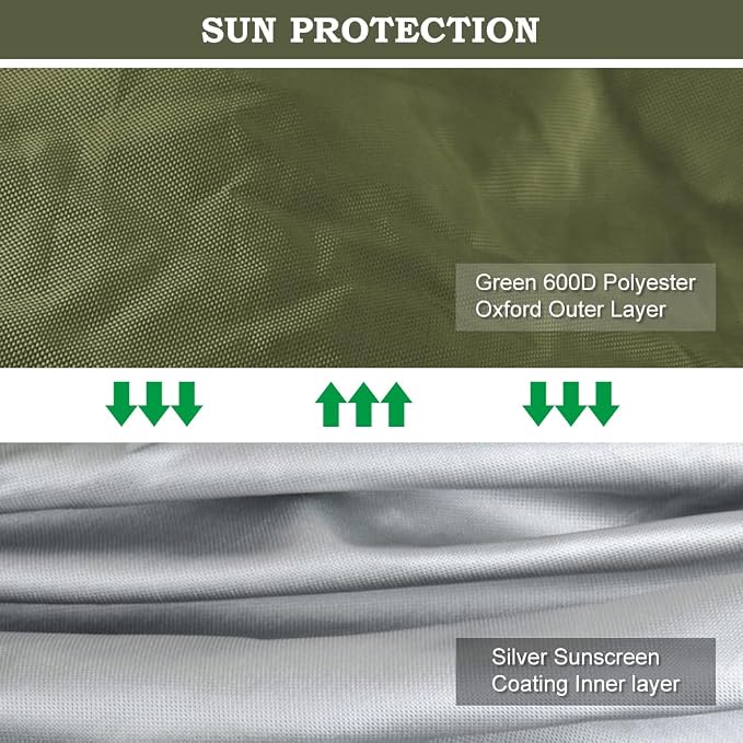 Riding Lawn Mower Cover, Heavy Duty 600D Lawnmower Covers Waterproof Outdoor Lawn Tractor Cover Tarp All Weather Ride on Mower Covers Universal Fit Decks up to 54" with Elastic Cord & Storage Bag