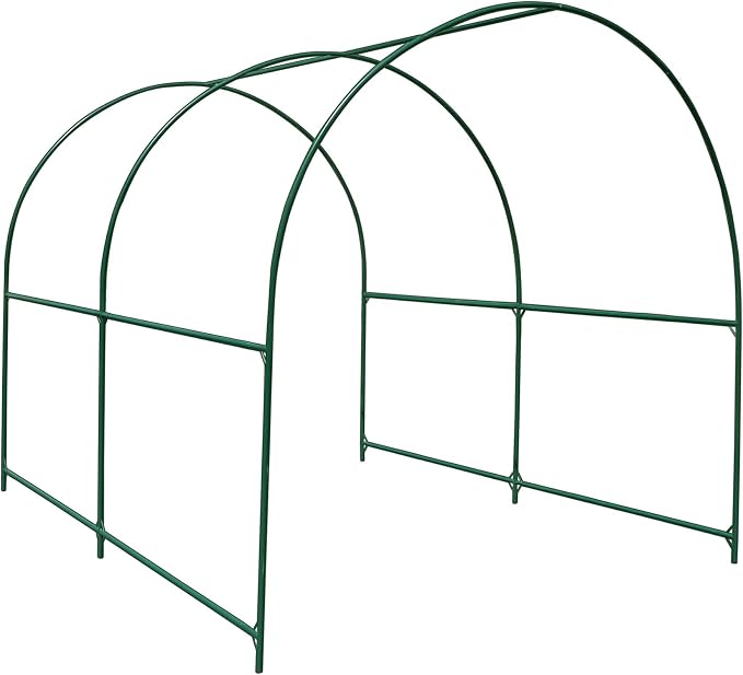 Greenhouse Replacement Frame for Larger Hot Garden House , Support Arch Frame Climbing Plants/Flowers/Vegetables (6.5'x 7' x 7.2')