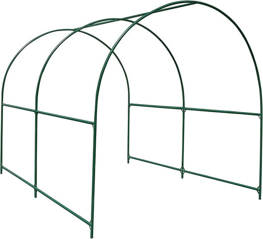 Greenhouse Replacement Frame for Larger Hot Garden House , Support Arch Frame Climbing Plants/Flowers/Vegetables (6.5'x 7' x 7.2')