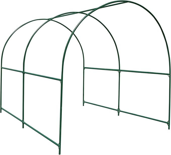 Greenhouse Replacement Frame for Outdoor Larger Hot Garden House , Support Arch Frame Climbing Plants/Flowers/Vegetables (6.5' x 7' x 7.2', Frame)