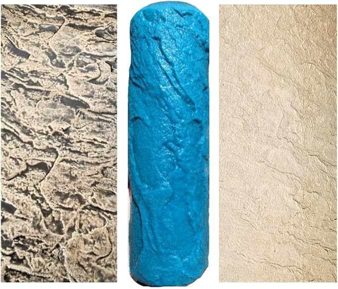 The Original Weathered Flagstone, Concrete Roller Stamp, Stone Texture Roller, Concrete Roller Stamp, and Masonry Form, for decorative concrete patios, driveways, walkways, water features, etc. by SBC