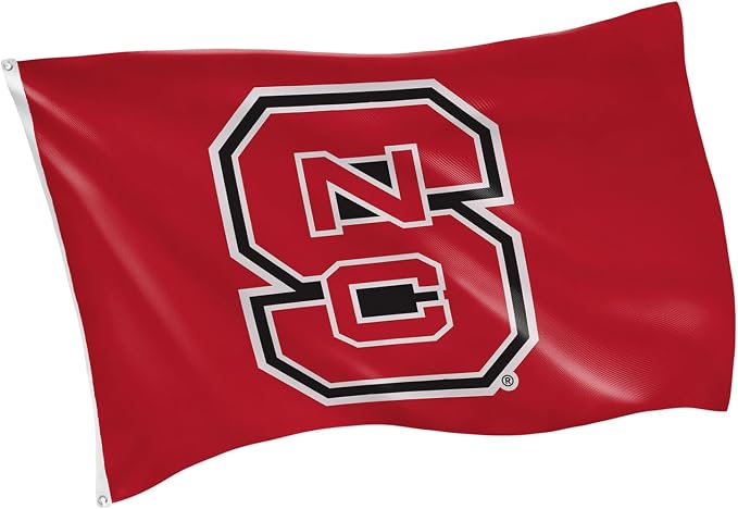 NCAA North Carolina State University Flag with Grommets, 3'x5' NC State Wolfpack Outdoor College Flags & Banners for Garden Patio Indoor Wall Décor