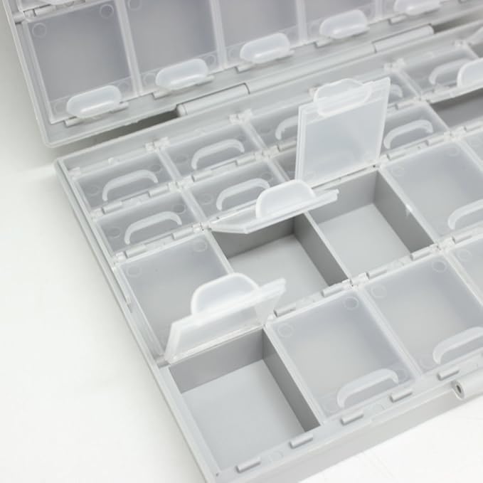 AideTek 4 units BOX-ALL-48 Compartments Empty Enclosure SMD SMT Organizer Size 6 inch 9 Inch Surface Mount Deep Storage Organizer Case