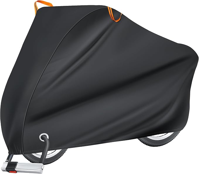 Puroma Bike Cover for 1/2/3 Bikes, Waterproof Outdoor Storage Bicycle Covers Rain Sun UV Dust Wind Proof with Lock Hole for Mountain Road Electric Bike