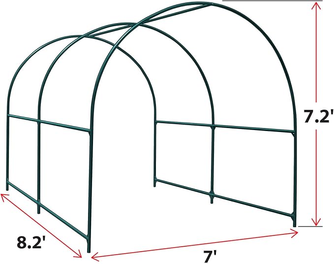 YardGrow Large Garden Support Arch Frame Climbing Plant Arch Arbor for Various Climbing Plant Roses Vines Birthday Wedding Party Decoration Pergola Frame (8.2 x 7 x 7.2ft)