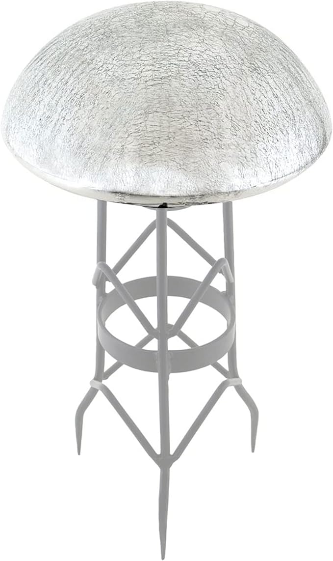 Achla Designs Glass Toadstool Mushroom Gazing Ball, Silver