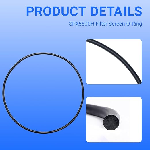 SPX5500H Strainer Cover O-Rings Compatible with Hayward Power | Flo Matrix SP1590 Series & Turbo Flo II Pumps, Durable NBR Seal for Pool Pump Maintenance (2-Pack)