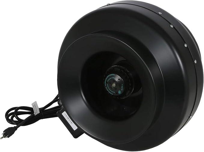Hurricane Commercial Grade Inline Fan for Phresh & Black Ops Carbon Filters, Ideal-Air Ducting and Clamps and Titan Controls Ventilation Controllers