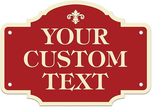 Custom Sign, Customized for Outdoor/Indoor Use, Personalized Designer Style Sign, 24 Colors, Rust-Free Thick ACM - Horizontal Double Arched 7x10 Inch, 24 Colors, Rust-Free Thick ACM by My Sign Center, USA - Vertical
