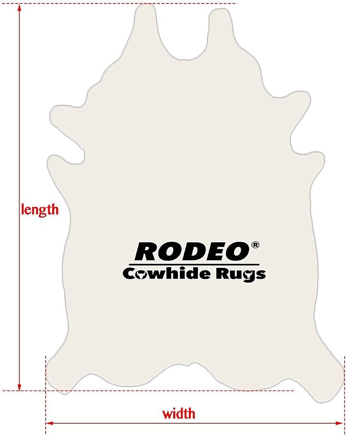 rodeo Genuine Cowhide Rug - Real Cow Hide Rug Large for Living Room & Bedroom - Western Rugs for a Natural Western Home Decor Ambiance - Rustic Cow Print Carpet Decor - 6x7 ft, Tricolor