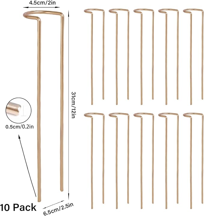 12-Inch Monstera Support - 10 Pack Medium Plant Support for Indoor and Outdoor Plants, Durable Stem Holder Trellis for Monstera and Spring Plant Stakes, Ideal for Home, Balcony, and Terrace
