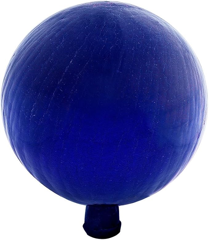 Achla Designs 12-Inch Crackle Gazing Globe Ball, Blue