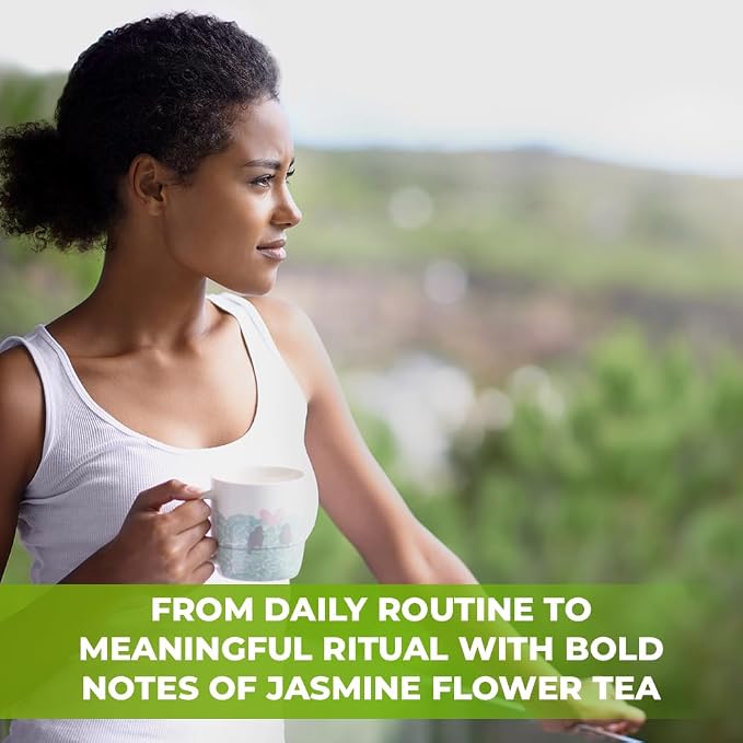 50 Bags Jasmine Flower Herbal Tea (Jasminum Officinale) - 50 Count 1.5g Bags Dried Jasmine Herb Té De Jazmín