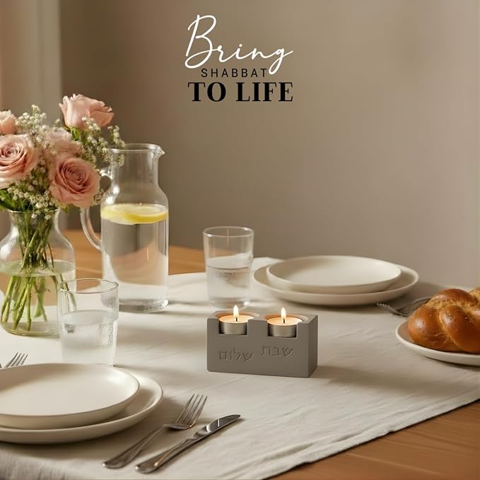 Cube Luxury Candle Holder Set – Modern Décor for Living Room & Dining Table Gray