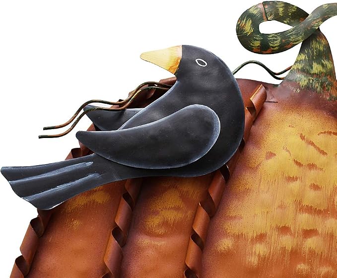Metal Pumpkin Garden Stakes Welcome Sign Decorative Yard Sign Fall Decor | Autumn Pumpkin Decoration for Harvest Thanksgiving Halloween