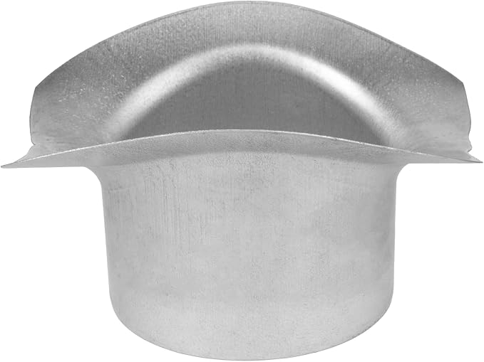 Repa Market Round 90 Degree Splitter for 6” Duct - 4" Outlet Branch Connector - Galvanized Steel Saddle Takeoff, Heavy Duty Supply/Exhaust Air Ventilation Duct Work Collar, Range Hood Duct Adapter