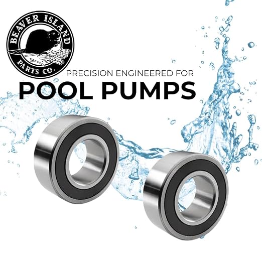 Beaver Island Pool Pump Motor Bearing Repair Kit, Motor B668, Replacement | Chromium Steel, Double-Sealed & Pre-Lubricated 2-bearing Set; Replaces Worn or Noisy Pool Pump Motor Bearings; 48 & 56 Frame