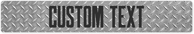Custom Sign, Custom Street Sign, 11 Font Colors, 13 Font Styles, 4 Hole Options, 22 Sizes, 6x36 Inches, Rust Free DiBound, Fade Resistant, Made in USA by My Sign Center (Diamond Metal)