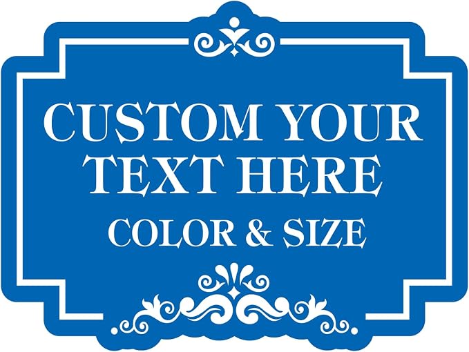 Custom Sign Outdoor Metal - Personalized Sign for Outside House,Deliver Delivers,Road,Pool,Yard,Garden,Porch,Backyard,Business,Fade Resistant Highly Visible 20 x 14 inch