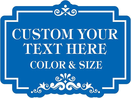 Custom Sign Outdoor Metal - Personalized Sign for Outside House,Deliver Delivers,Road,Pool,Yard,Garden,Porch,Backyard,Business,Fade Resistant Highly Visible 18 x 12 inch