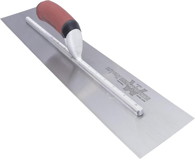 Marshalltown High Carbon Steel Finishing Trowel, 4 x 20 Inch Concrete, Masonry and Drywall Finishing Tool, Assembled in USA, MXS20D
