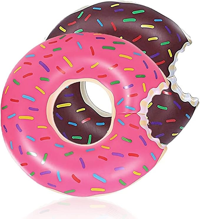 DMAR Donut Pool Float - Donut Tube & Ring for Beach & Pool