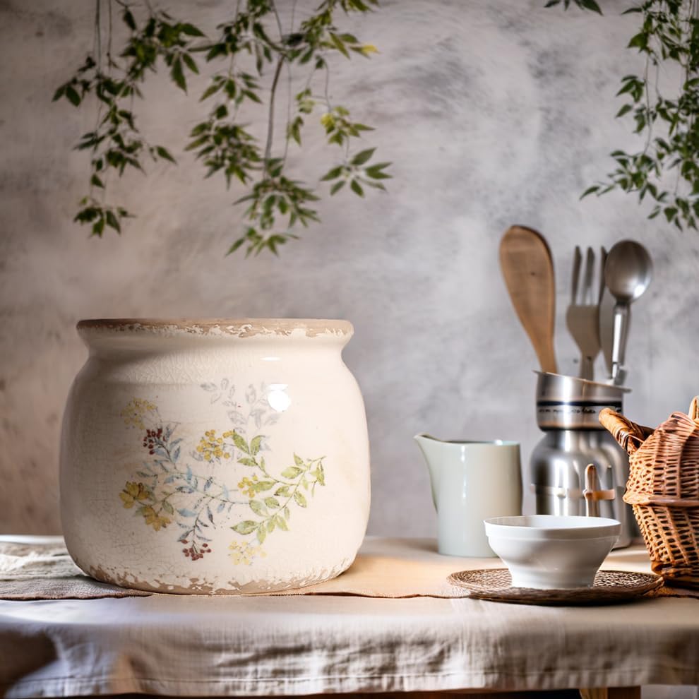 Ceramic Pots for Plants, Cottage Rustic Clay Flower Pots & Vase - Image 5