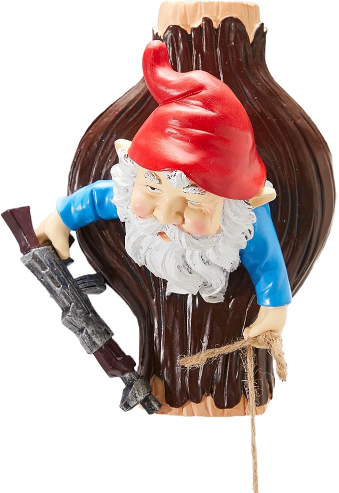 Garden Climbing Tree Gnomes Gun SWAT Climbing Team Figurines, Adorable Gardens Decor, 3 Pack of Durable Colorful Weather Proof Indoor & Outdoor Ornaments, Lawn Trees, Yard, or Patio, 6.5" Sculpture