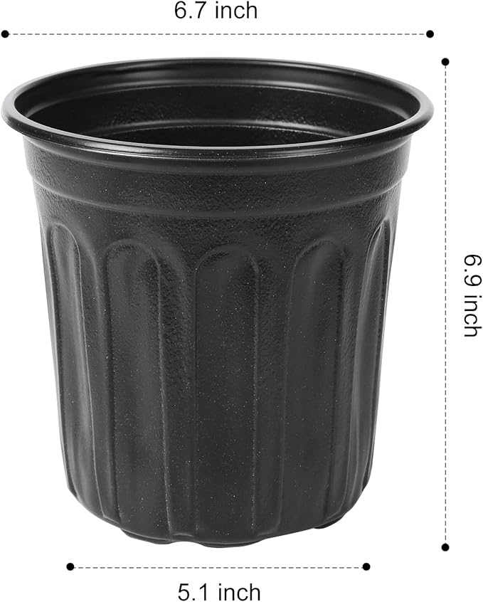 JERIA 100-Pack 1 Gallon Flexible Plant Nursery Pots,Thickened Soft Plastic Seedling Pots,Seed Starting Pot Flower Plant Container for Succulents，Seedlings
