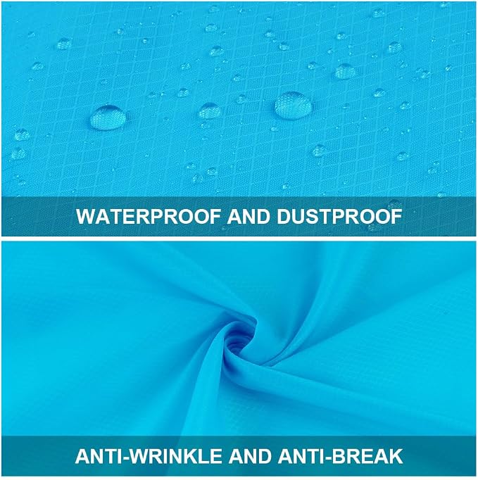 Ainiv Picnic Blanket, Mini Pocket Beach Mat 43.3 x 55.1IN (2-3 People) Foldable, Lightweight Waterproof Sand Free, Foldable Thin Ground Sheet for Outdoor Camping Hiking Travel - with Hand Strap