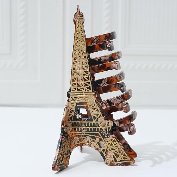 Eiffel Tower Hair Calw Clip,Fun Personalized Acetate Hair Claw for Women Big Claw Clips for Girls,Acetate Hair Clips Gift