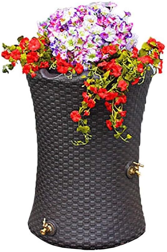 Good Ideas Impressions 50 Gallon Nantucket Rain Barrel Planter, Brown (4 Pack)
