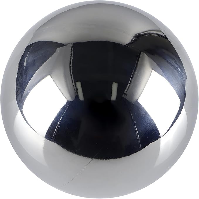 MOLIGOU 6 Pcs Stainless Steel Gazing Balls, 6in/4in/3.5in/3in Diameter Reflective Spheres, Gazing Globe Mirror Balls for Garden, Pond, Yard (Silver)