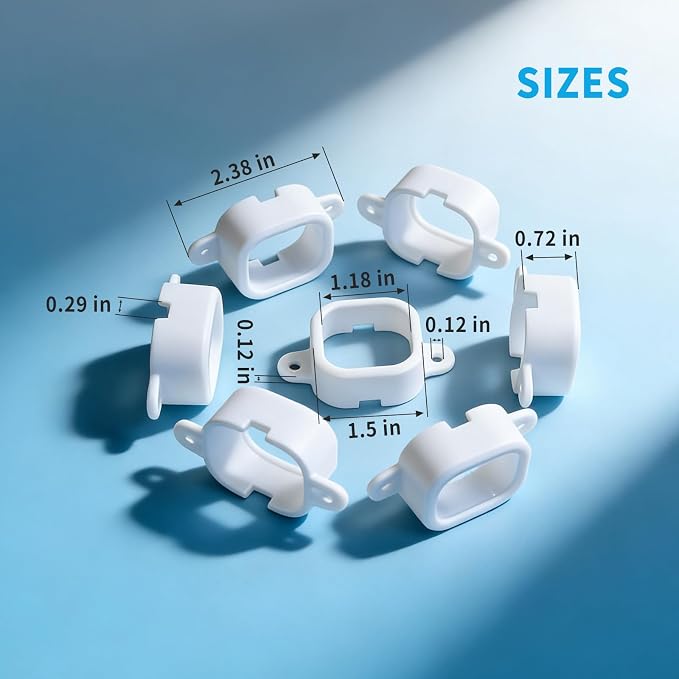 95 Pcs Light Clips for Govee Pro Permanent Outdoor Lights Compatible with Pro H706A H706B H706C Outdoor Decoration and Fixed luminaire Mounting Brackets Screws Kit (White)