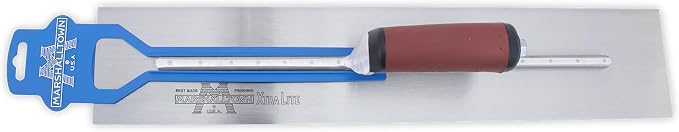 Marshalltown High Carbon Steel Finishing Trowel, 4 x 20 Inch Concrete, Masonry and Drywall Finishing Tool, Assembled in USA, MXS20D