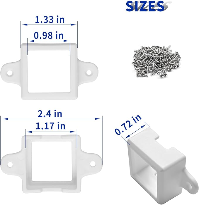 40 Light Clips for Govee Permanent Outdoor Lights Compatible with H705 H805 Non-pro Version Outdoor Light Mounting Bracket Clips & Screws (White)