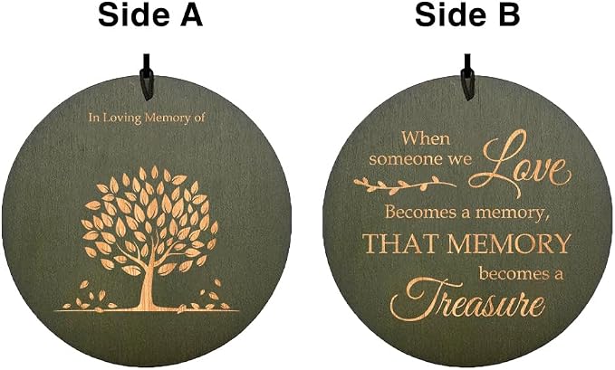 ASTARIN Personalized Tree of Life Memorial Wind Chiems, Sympathy Gift Outdoor Deep Tone Wind Chimes for Loss of Loved One Mom, Hanging on the Porch Garden Patio Yard(Produced in Texas)