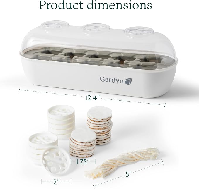Gardyn Complete Microgreens Growing Kit - Indoor Herb Garden | Indoor hydroponics growing system nursery seed starter tray, 20 seed pads, bamboo wicks, 10 grow plates