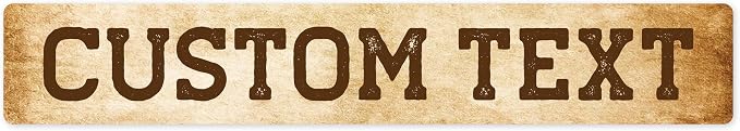 Custom Sign, Custom Street Sign, 11 Font Colors, 13 Font Styles, 4 Hole Options, 22 Sizes, 6x36 Inches, Rust Free DiBound, Fade Resistant, Made in USA by My Sign Center (Vintage)