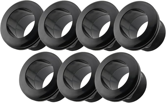 (7pcs) 2 Inch Bulkhead Fitting 7 Pack, Heavy Duty Slip x Slip Tank Adapter, Durable Water Tank Connector for Aquariums, Rain Barrels, Hydroponics, Ponds, Water Storage & Irrigation Systems