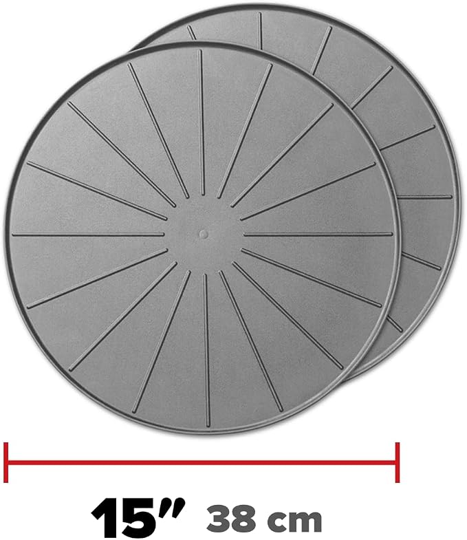 WeatherTech 15" Plant Mats/Coasters - for Floor Protection from Planter Spills, leaks and Soil (8A15CST2PKGR)- Grey (2-Pack)