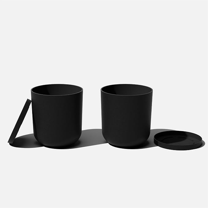 Veradek Mason Series Lima Planter - Round Planter for Indoor or Outdoor Porch/Garden | Made from Plastic-Stone Composite with Drainage Holes | Modern Décor for Succulents, Flowers, Small Plants