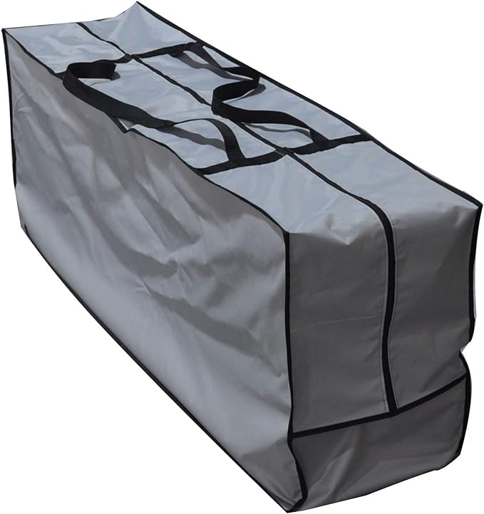 Outdoor Rectangular Cushion/Cover Storage Bag, Protective Zippered Storage Bags with Handles, 60"X20"X28" Grey
